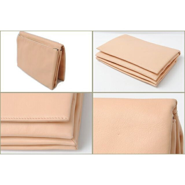 Celine Clutch Pouch Bag Lambskin Soft TRIO Pink Beige — view 2