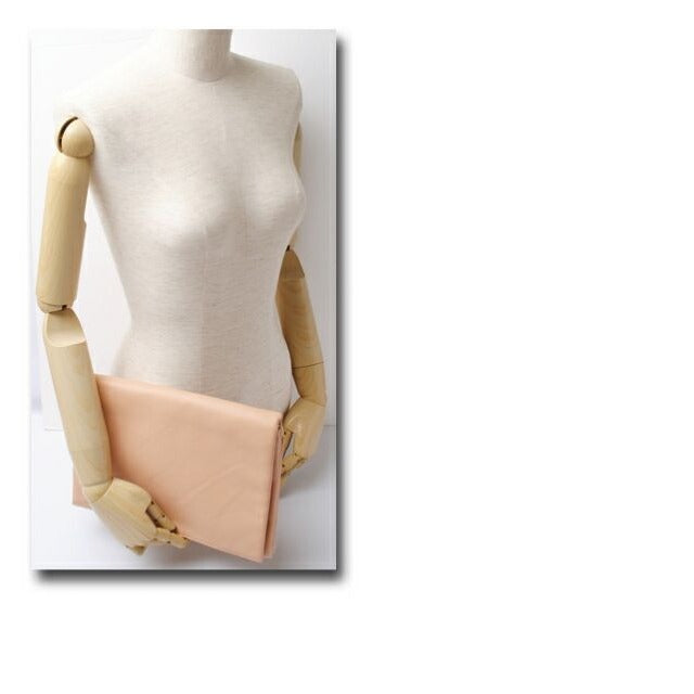 Celine Clutch Pouch Bag Lambskin Soft TRIO Pink Beige — view 5