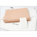 Celine Clutch Pouch Bag Lambskin Soft TRIO Pink Beige — view 6