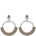 Hermes Earrings Loop Grand Vorsluyft Metal Glaze Etoupe