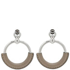 Hermes Earrings Loop Grand Vorsluyft Metal Glaze Etoupe