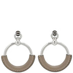 Hermes Earrings Loop Grand Vorsluyft Metal Glaze Etoupe — view 2