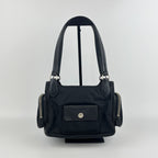 Prada Shoulder Bag Black Nylon Leather Vintage — view 3