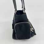 Prada Shoulder Bag Black Nylon Leather Vintage — view 5