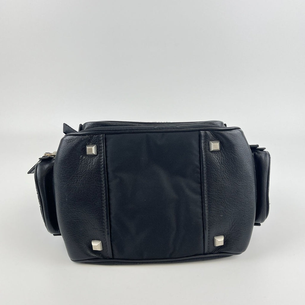 Prada Shoulder Bag Black Nylon Leather Vintage — view 6