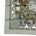 Hermes Carre 90 Scarf Silk les Jardins D' Andalousie Andalusian Gardens Green — view 4