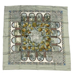 Hermes Carre 90 Scarf Silk les Jardins D' Andalousie Andalusian Gardens Green