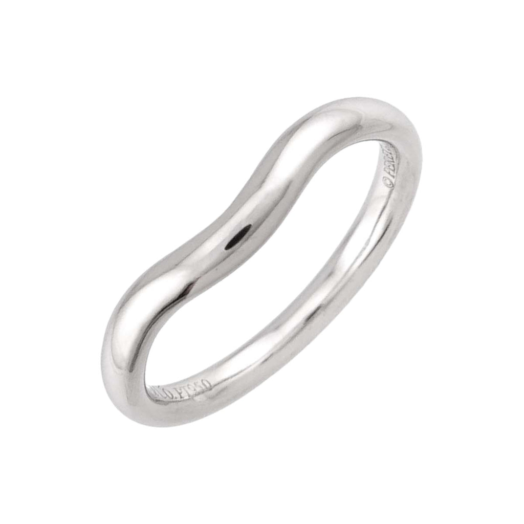 Tiffany & Co Curved Band Ring Pt Platinum
