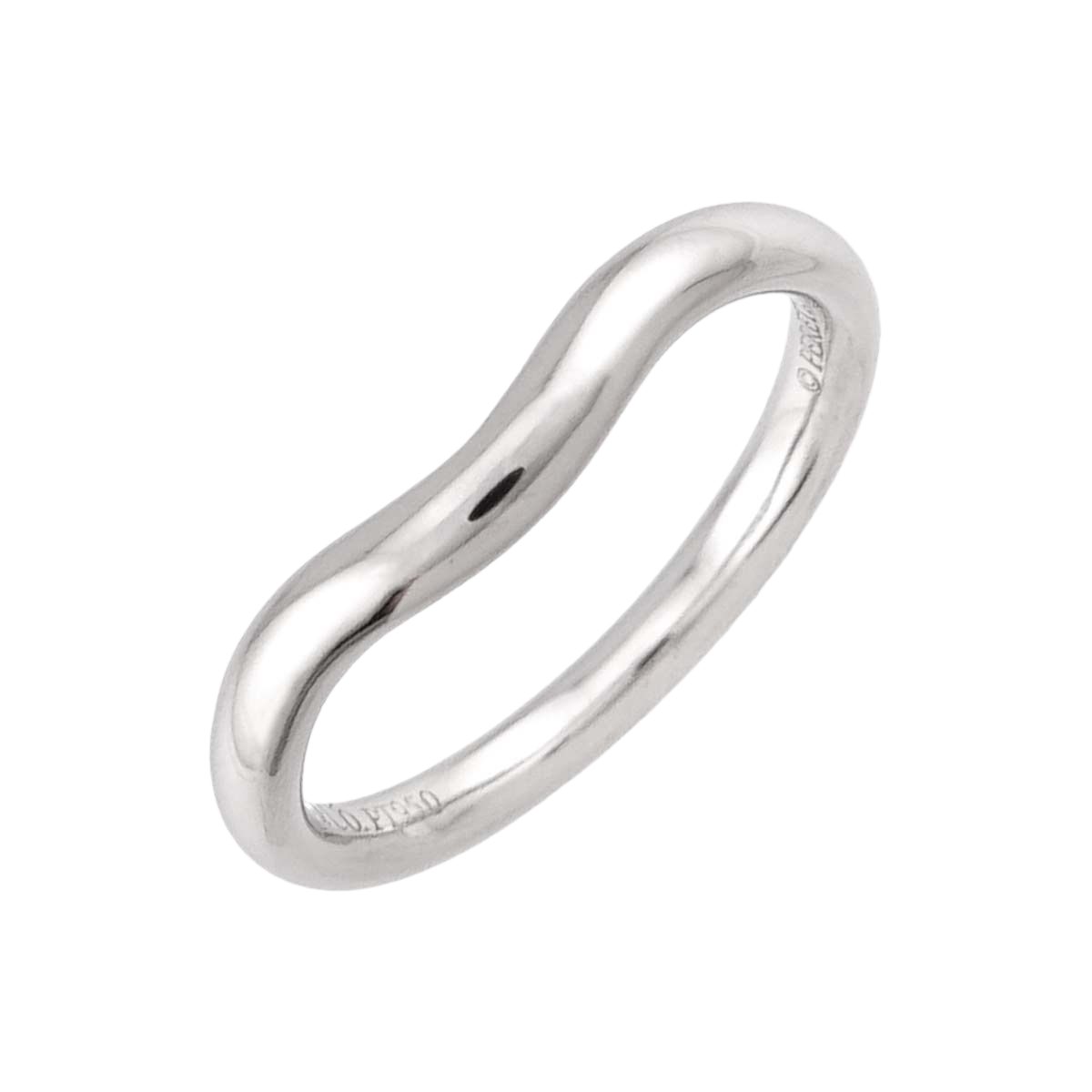 Tiffany & Co Curved Band Ring Pt Platinum