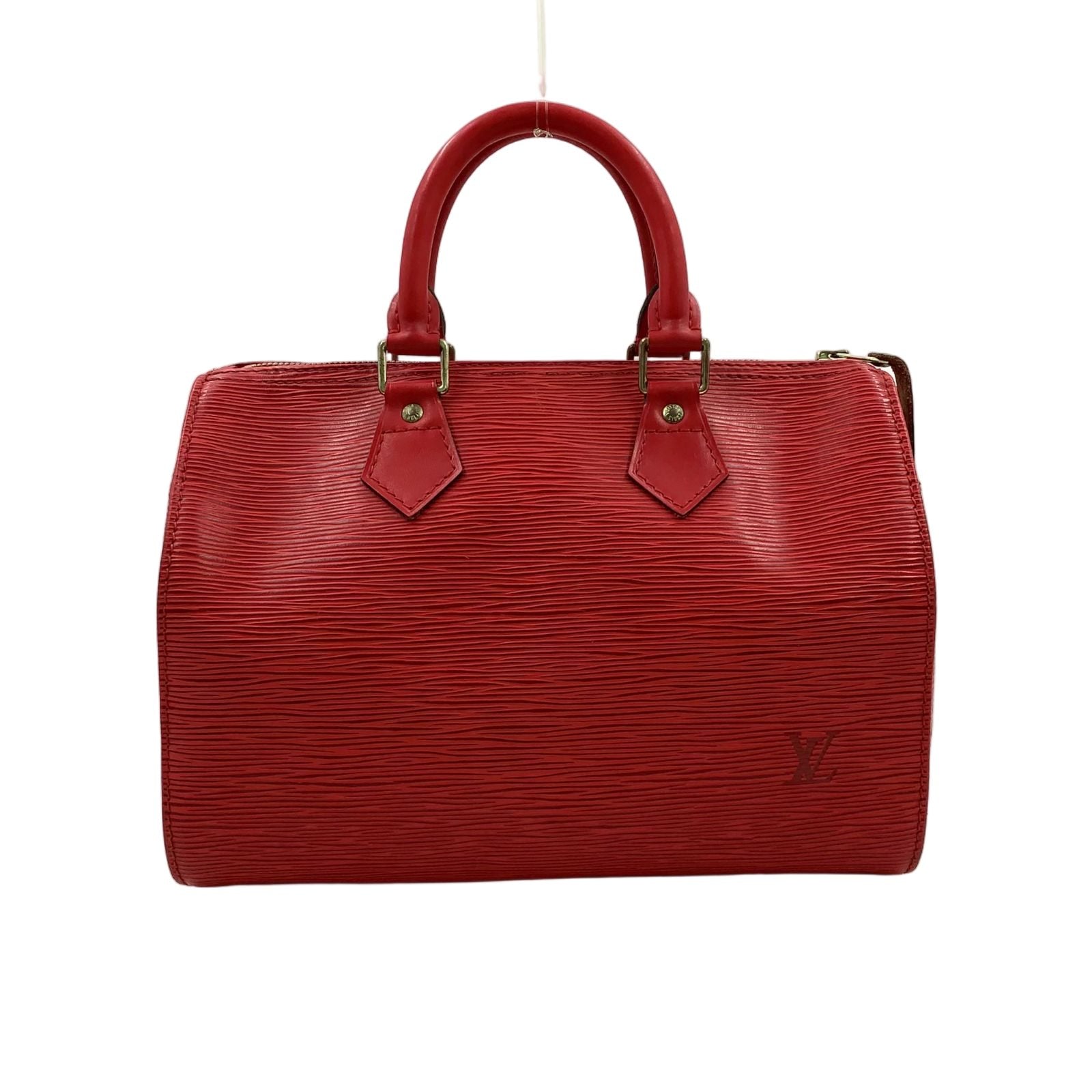 Louis Vuitton Speedy 25 Epi Castilian Red Leather Handbag Gold
