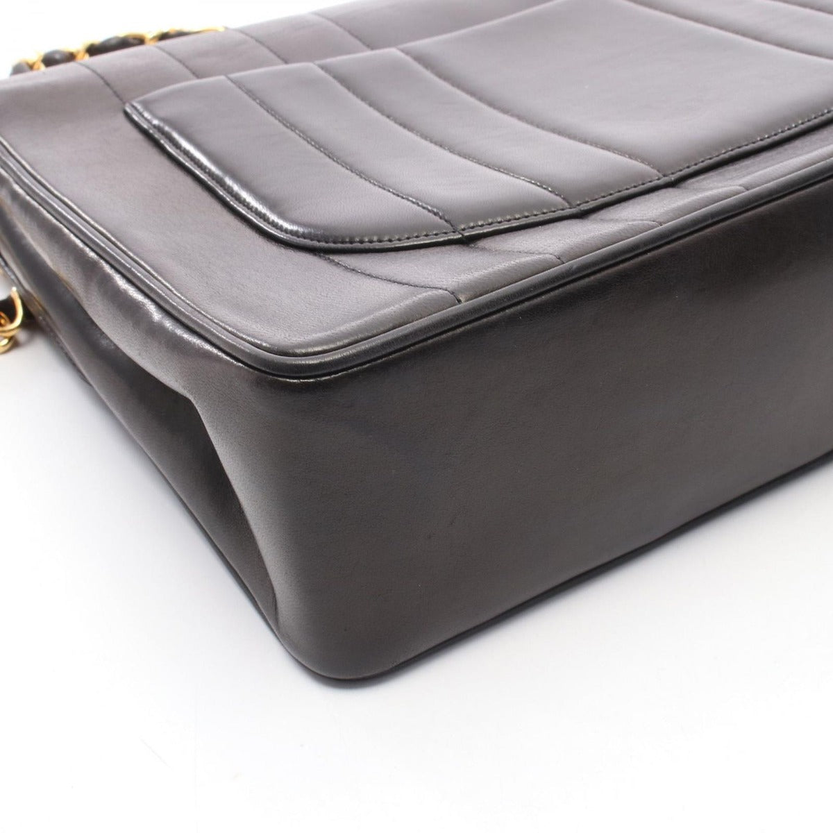 Chanel Shoulder Bag Mademoiselle Big CC Logo Single Flap Black Lambskin — view 9