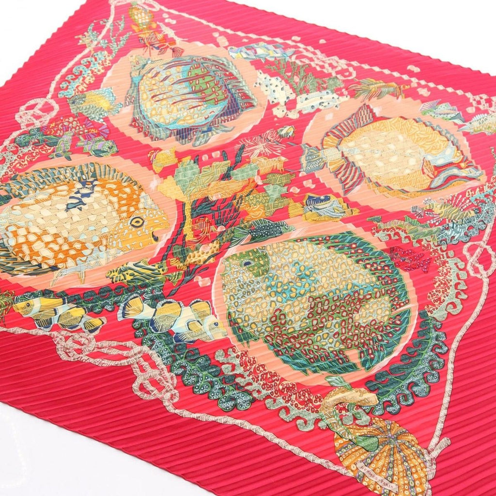 Hermes Scarf Carre Plisse Grands Fonds Silk