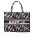 Dior Oblique Book Tote Canvas Navy