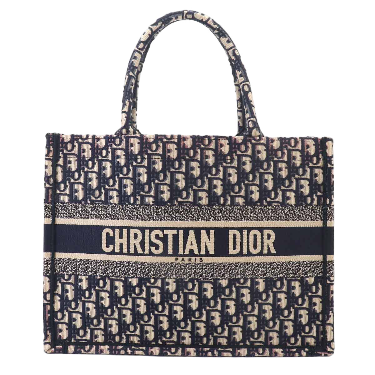 Dior Oblique Book Tote Canvas Navy