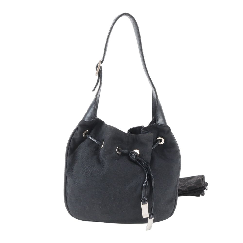 Gucci 001 Leather Shoulder Bag Black