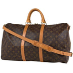 Louis Vuitton Keepall Bandouliere 50 Boston Bag Monogram Brown