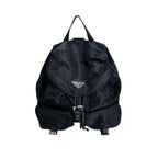Prada Triangle Logo Backpack Daypack Black