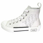 Dior Oak League High Top Sneakers Cut Shoes Logo Trotter 38 White