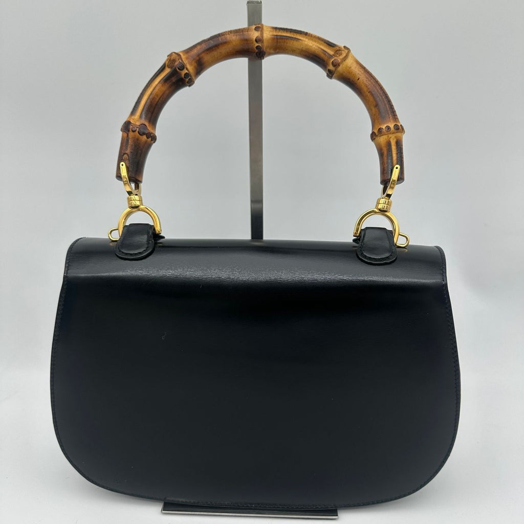 Gucci Bamboo Mini Bag Calf Leather Black Gold — view 2