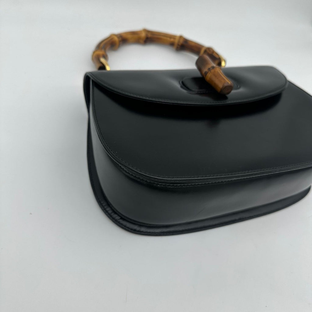 Gucci Bamboo Mini Bag Calf Leather Black Gold — view 4