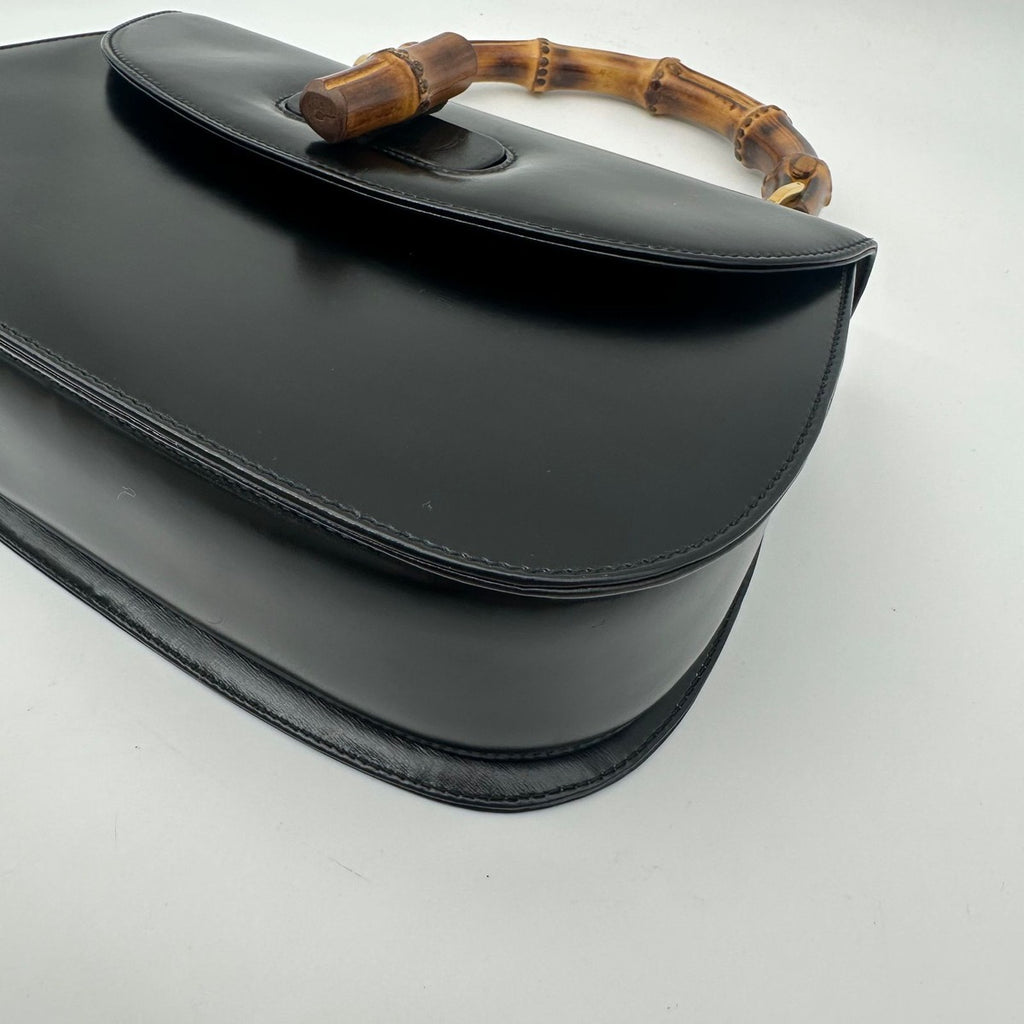 Gucci Bamboo Mini Bag Calf Leather Black Gold — view 5