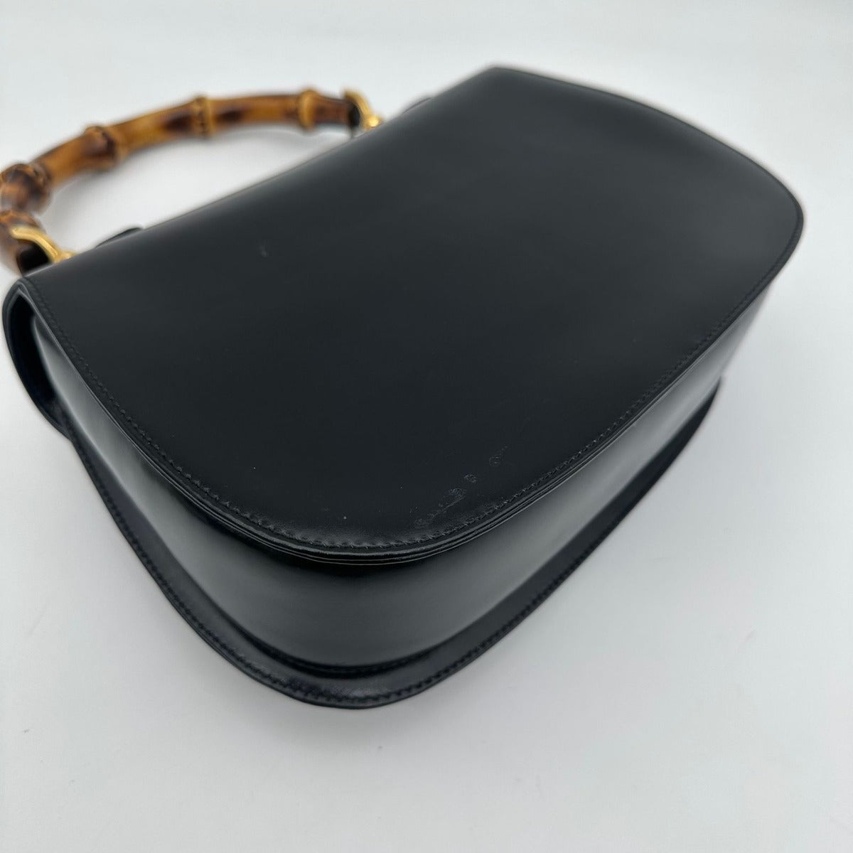 Gucci Bamboo Mini Bag Calf Leather Black Gold — view 6