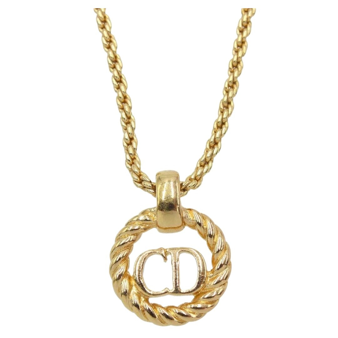 Christian Dior CD Logo Chain Necklace — view 2
