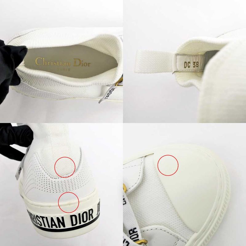 Dior Sneakers Walkn White Size 38 Lace Logo Shoes — view 9