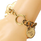 Chanel Medallion Charm Coco Mark Chain Gold Plated 83.4 g Bracelet — view 4