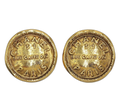 Chanel Logo Round Earrings
