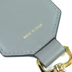 Fendi Strap Canvas Leather Logo Checkered Pattern Shoulder Gray — view 8
