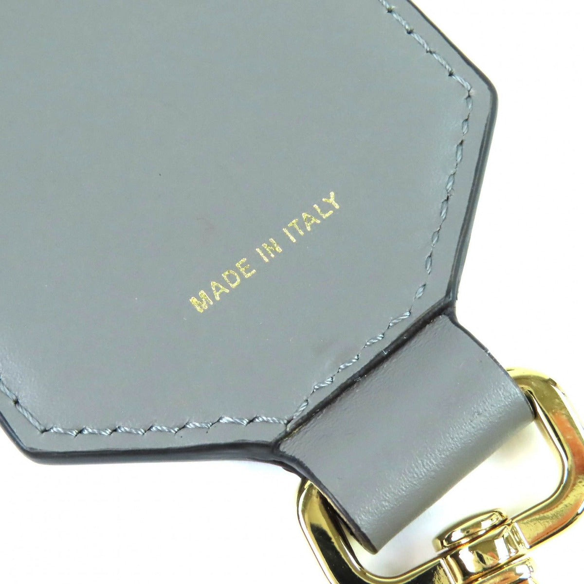 Fendi Strap Canvas Leather Logo Checkered Pattern Shoulder Gray — view 8