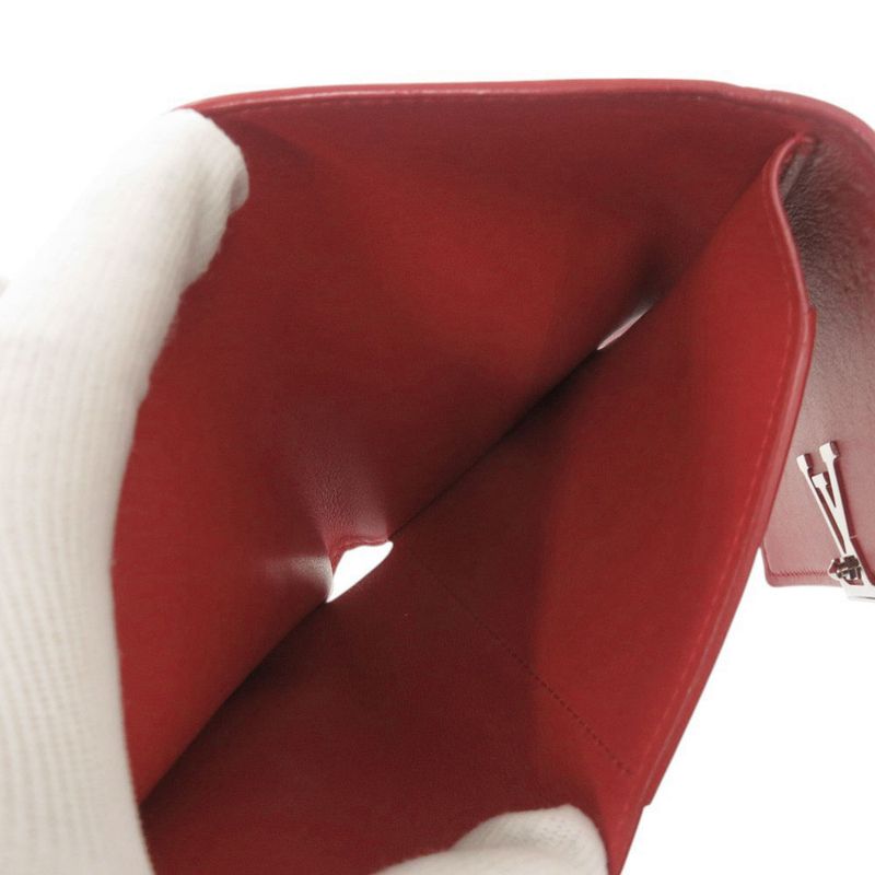 Louis Vuitton Portefeuille Capucino Compact Leather Red Trifold Wallet — view 4