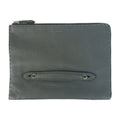 Fendi Clutch Bag Selleria 7 M0225 Gray Silver Hardware Leather Second