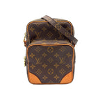 Louis Vuitton Amazon Monogram Leather Brown Light Shoulder Bag Gold