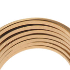Fendi Intrecciato Stud Diamond Gold Ring — view 6