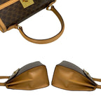 Celine Macadam Blason Triomphe Pattern Logo Ring Hardware Leather 2-Way
