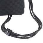 Gucci GG Canvas Leather Shoulder Bag Crossbody Messenger Black — view 2