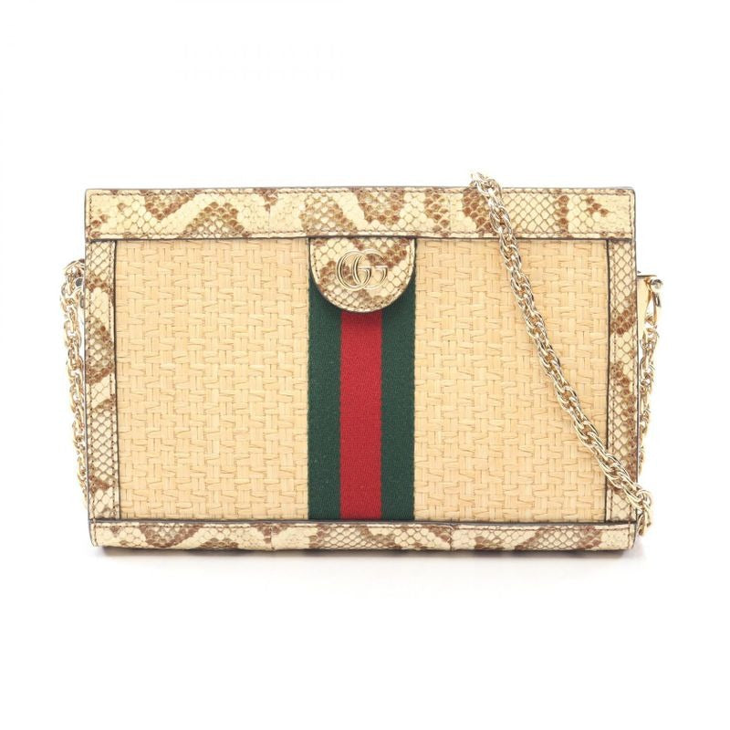 Gucci Shoulder Bag Ophidia Small Beige Exotic Cles Zur