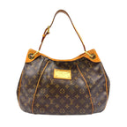 Louis Vuitton Galleria PM Monogram Leather Brown Light Shoulder Bag Gold