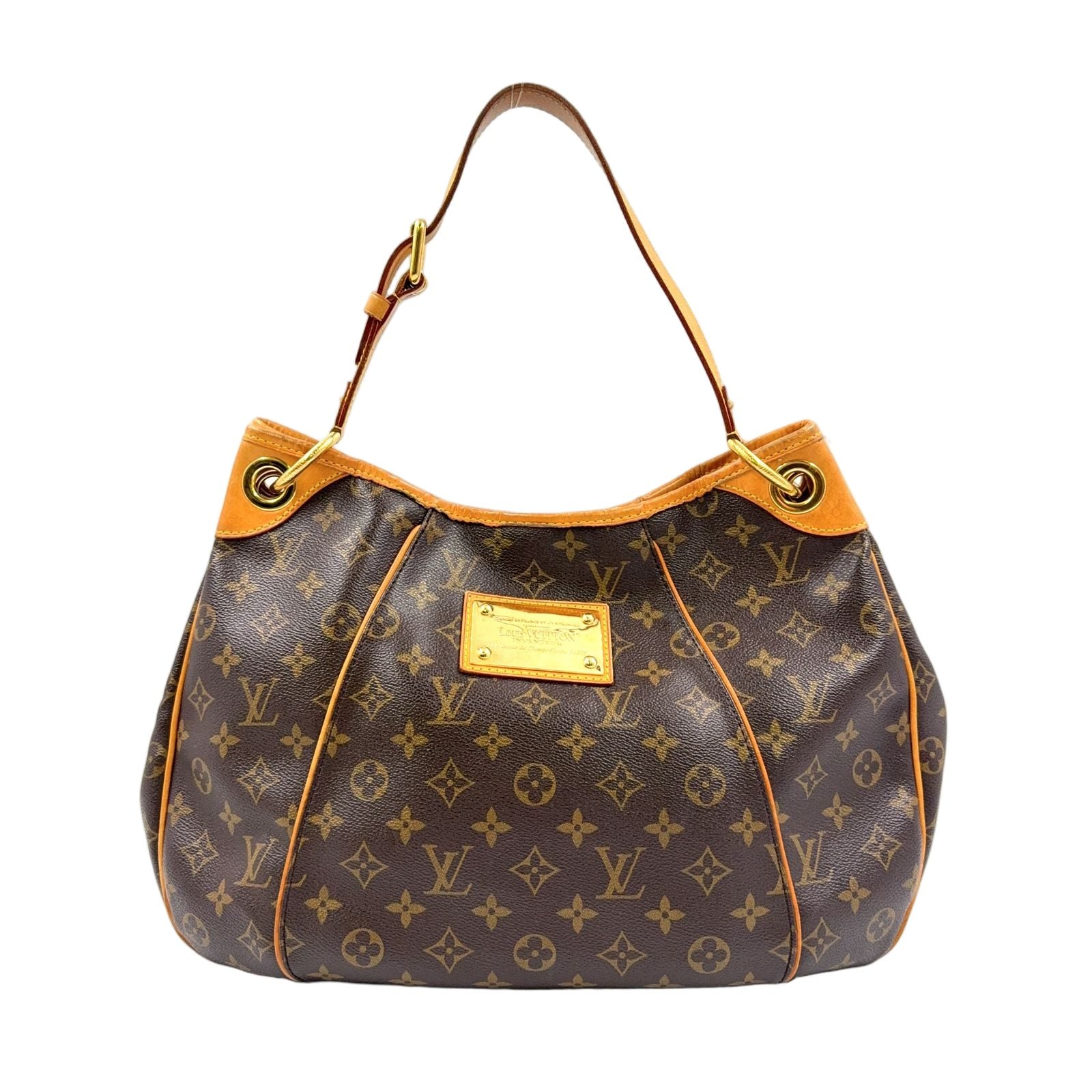 Louis Vuitton Galleria PM Monogram Leather Brown Light Shoulder Bag Gold