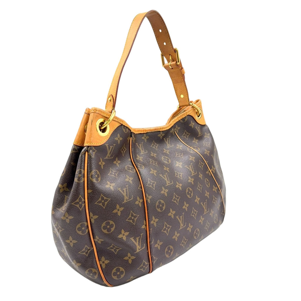 Louis Vuitton Galleria PM Monogram Leather Brown Light Shoulder Bag Gold — view 2