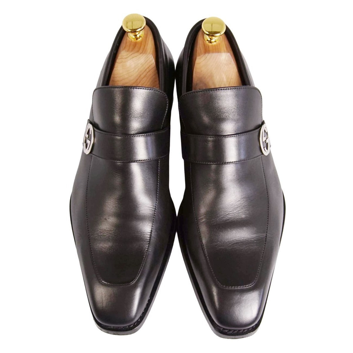 Gucci Loafers Business Shoes Interlocking Leather — view 4