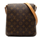 Louis Vuitton Monogram Musette Salsa Short Crossbody Bag Brown