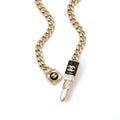 Chanel Choker Gold Black Pink Coco Mark Lip Rhinestone Chain