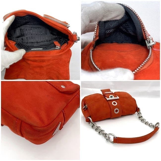 Prada Bag Orange Suede — view 3