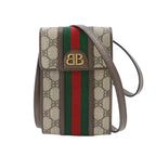 Gucci Project Phone Pouch Shoulder Bag Leather Beige