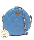 Chanel Chain Shoulder Bag Crossbody Gold Quilted Single