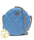 Chanel Chain Shoulder Bag Crossbody Gold Quilted Single