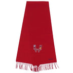 Hermes Scarf Shawl Fringe Cashmere Les